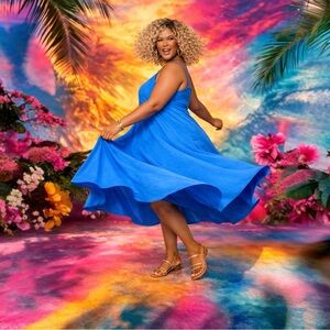 Torrid Vibrant Blue Maxi Dress